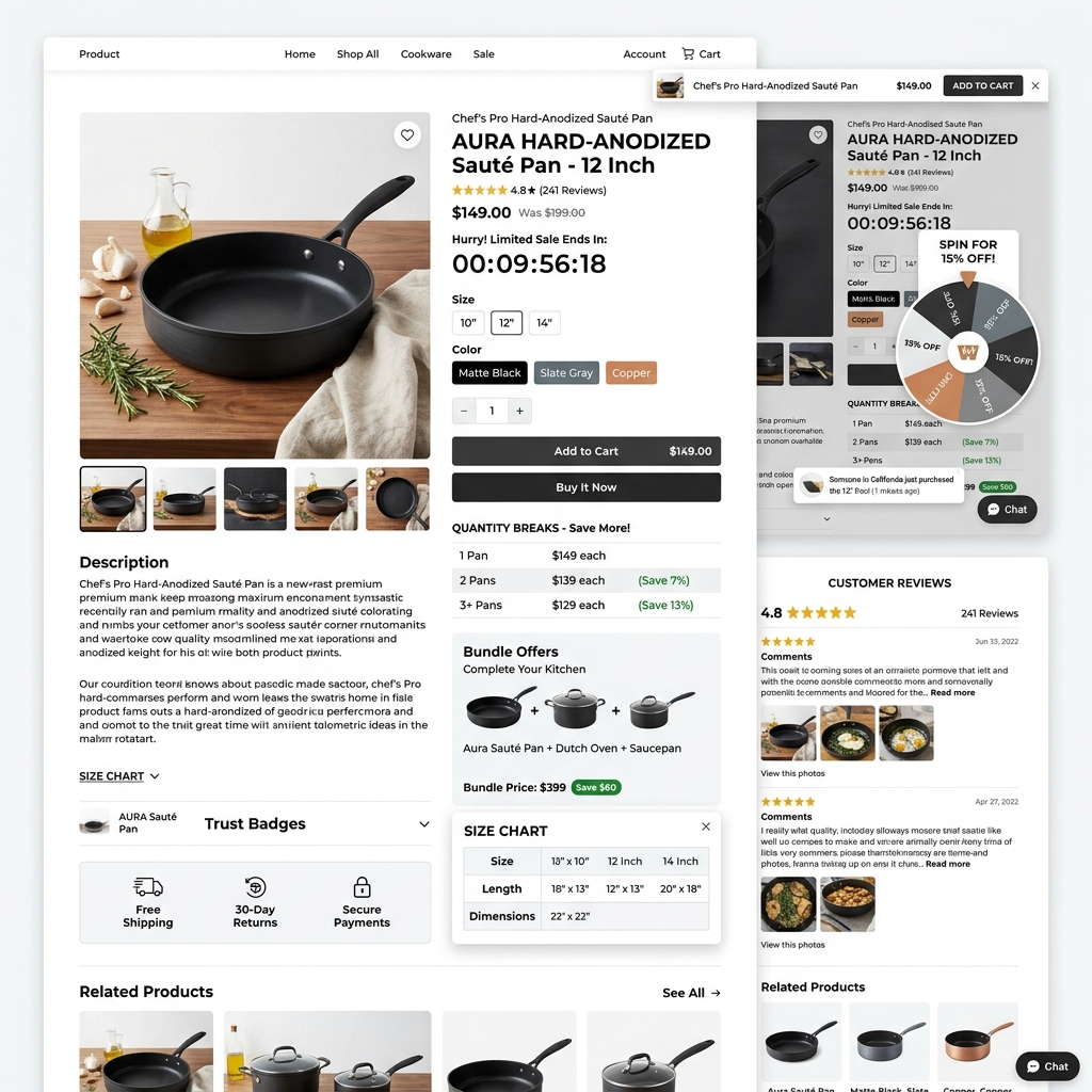 Trendcook Product Page with CRO features